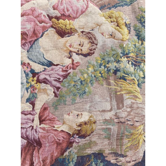Vintage Aubusson Tapestry, 1950s For Sale - Image 12 of 16