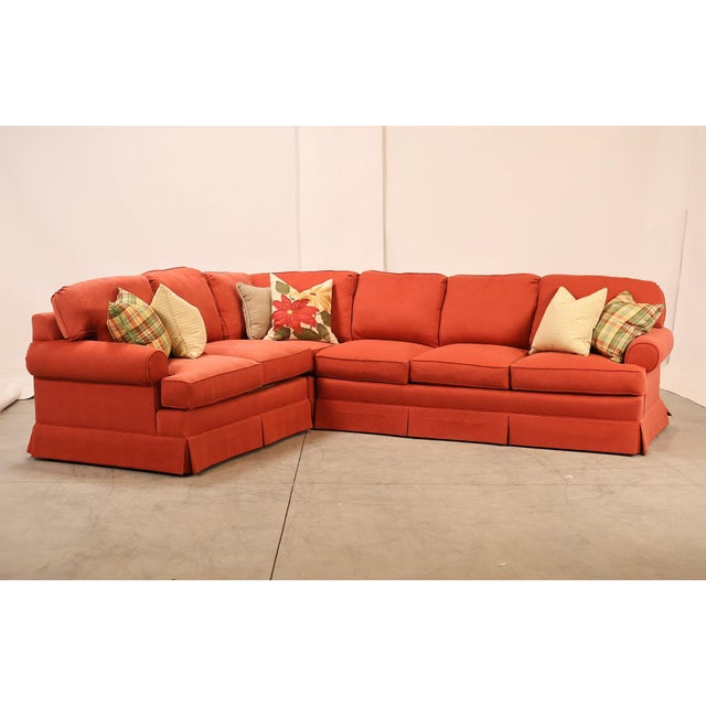 Traditional Miles Talbott Left-Facing Custom Upholstered Sectional Sofa For Sale - Image 3 of 18
