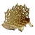 1920's Early English Gilt Brass Double Letter Rack For Sale