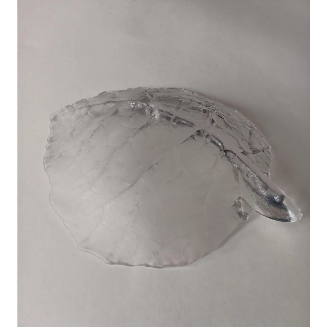 Leave Glass Bowl by Mats Jonasson for Maler AS, 1970s For Sale - Image 4 of 6