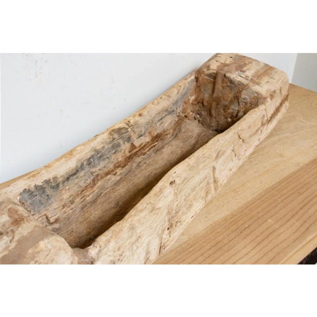 Wood Lushai Long Slim Wood Bowl For Sale - Image 7 of 9