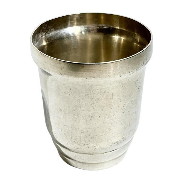 Early 20th Century Set of 3 French Art Deco Silver Cups or Matchstick Holders Including One by Maison Lancel For Sale - Image 5 of 12