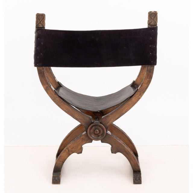 Renaissance Revival Walnut Savonarola Chair For Sale - Image 11 of 11