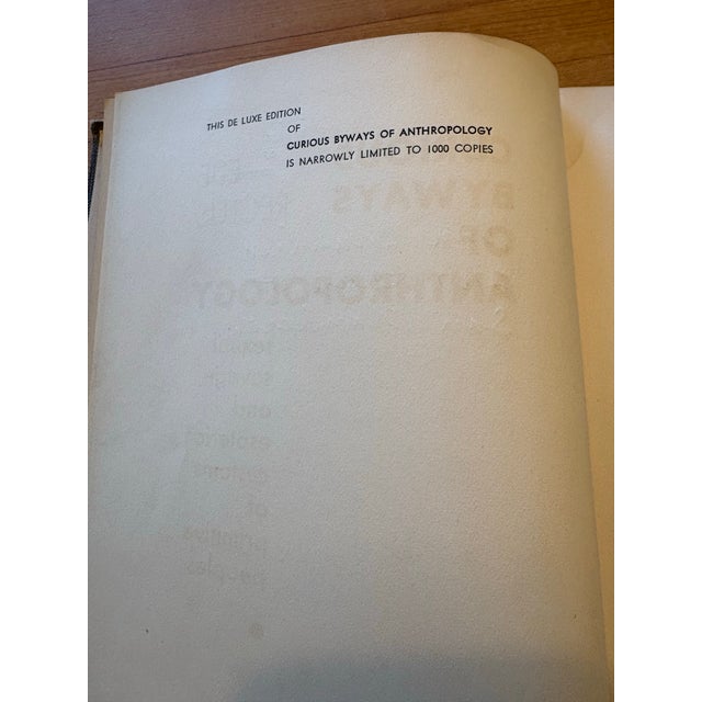 1932 Curious Byways of Anthropology — Limited De Luxe Edition — Robin Hood House, New York For Sale - Image 4 of 6