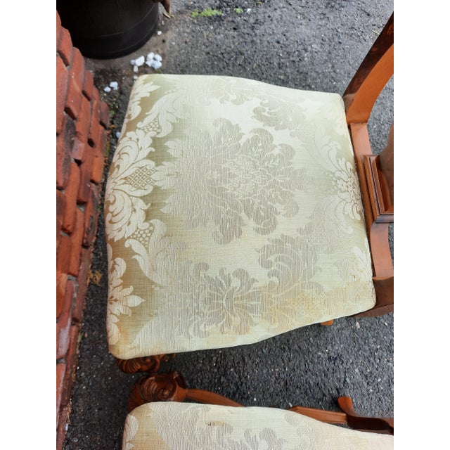 1970s 1970s Vintage Italian Marquetry Chairs - a Pair For Sale - Image 5 of 12