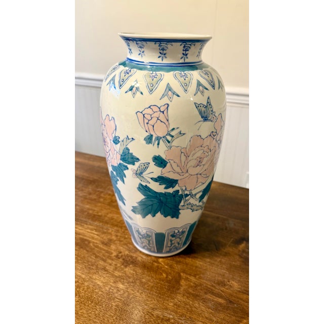 Oriental Chinoiserie Vase For Sale - Image 10 of 11