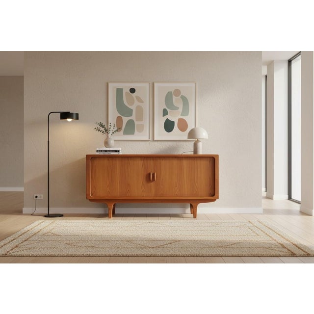 Danish Sideboard in Teak with Louvered Doors from Dyrlund, 1960s For Sale - Image 12 of 15