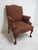 Chippendale 1980s Oskar Huber Fire Side Ball Claw Living Room Armchair Chippendale B For Sale - Image 3 of 10