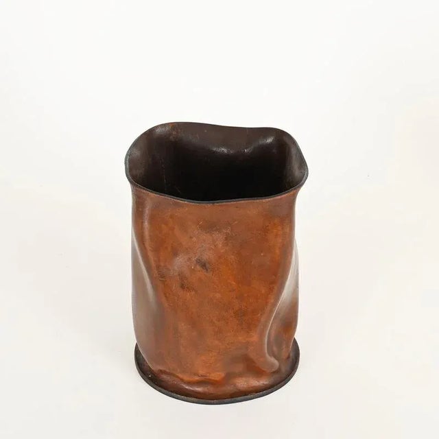 1950s Mid-Century Modern Italian Leather Basket from Nova Tecno, 1950s For Sale - Image 5 of 15