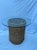 Modern California Coastal Chic Rattan Wicker Round Table With Glass Top For Sale - Image 3 of 9
