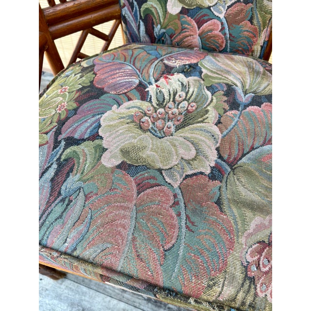 Pair of Brighton Pavillion Style Chinoiserie Rattan Armchairs. Circa 1960s For Sale - Image 12 of 12