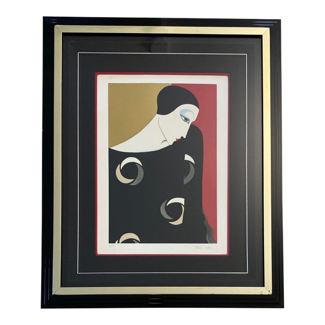 Roberto Tortoli Art Deco Color Lithograph in the Manner of Erté For Sale