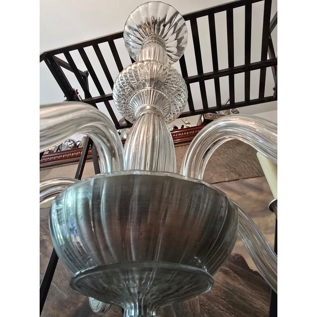 Vintage Mid Century Modern Murano Style Venetian Chandelier For Sale In Boston - Image 6 of 12