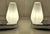 Silver Vintage Wall Lamps with Chrome-Plated Plastic Bases and White Opal Glass Shades from Hoffmeister-Leuchten, 1980s, Set of 2 For Sale - Image 8 of 8