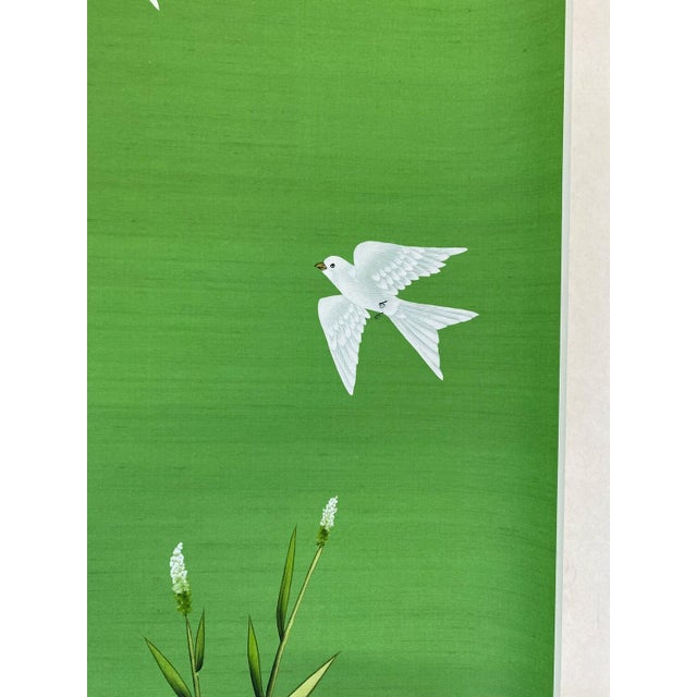 24"*48", Serene Garden Swan Chinoiserie Art Panel Set (2 Panels Without Frame) For Sale - Image 6 of 6