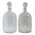 Pair English Harry Powell for Whitefriars Glass Spanish Cut Decanters For Sale