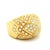 A substantial vintage Italian dome ring crafted in 18 karat yellow gold, designed with a structured pavé diamond surface...