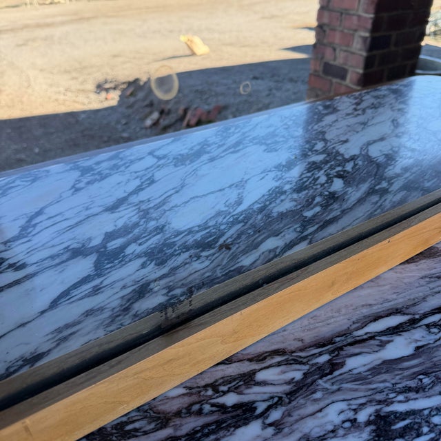 Art Deco Marble Top Server With Mirror For Sale - Image 10 of 12