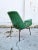 Metal Mid-Century Modern Armchair in Green Faux Leather in the Style of Alvin Lustig, Italy, 1960s For Sale - Image 7 of 11