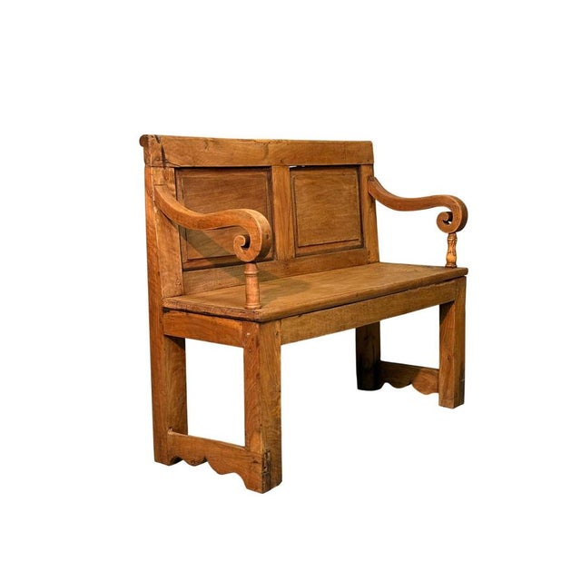 Walnut Bench, 19th Century For Sale - Image 4 of 4