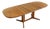 Vintage Danish Oval Extendable Dining Table in Teak, 1960s For Sale