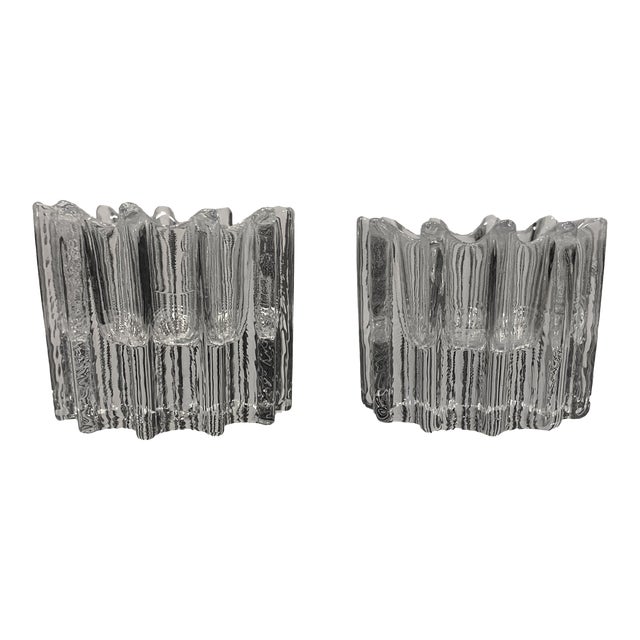Mid Century Scandinavian Inspired Blown Glass Votives/Candle Holders by