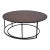 Round Modern Design Studded Copper Top Nesting Cocktail Occasional Tables For Sale