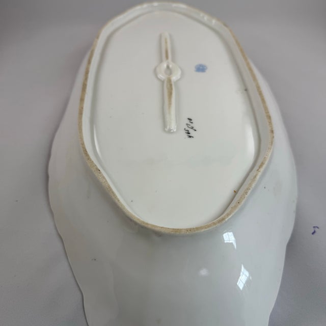 Antique L Straus & Sons Carlsbad Austria Gilded Porcelain Fish Platter For Sale - Image 4 of 10