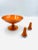 Orange Mid 20th Century Bjorn Engo "Emalox Norway" Pedestal Bowl With Matching Salt & Pepper Set- 3 Pieces For Sale - Image 8 of 13