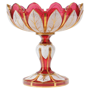 Napoleon III Crystal Overlay Bowl