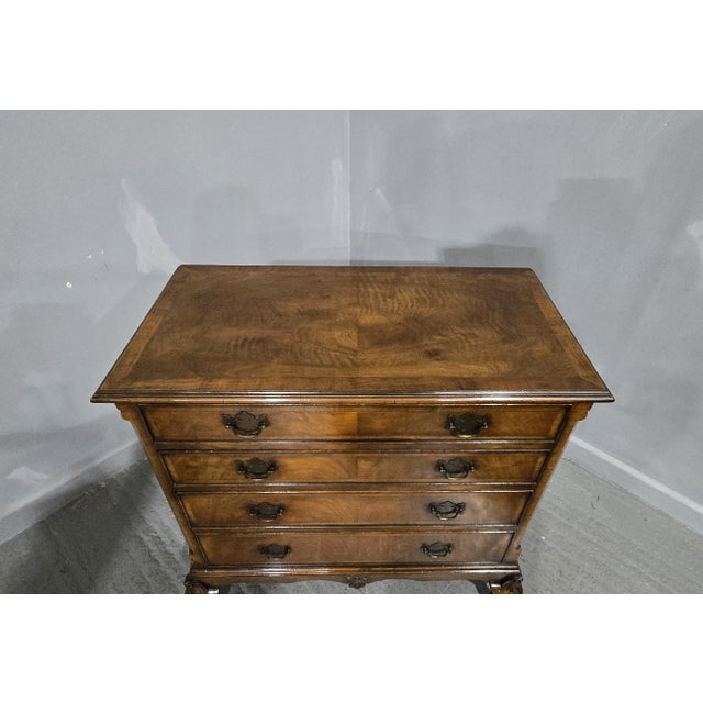 Wood Queen Anne Walnut Chest of Drawers, 1920 For Sale - Image 7 of 11