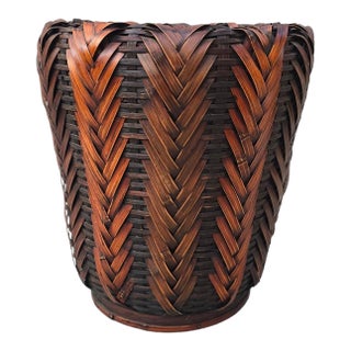 Ikebana Japanese Woven Basket For Sale