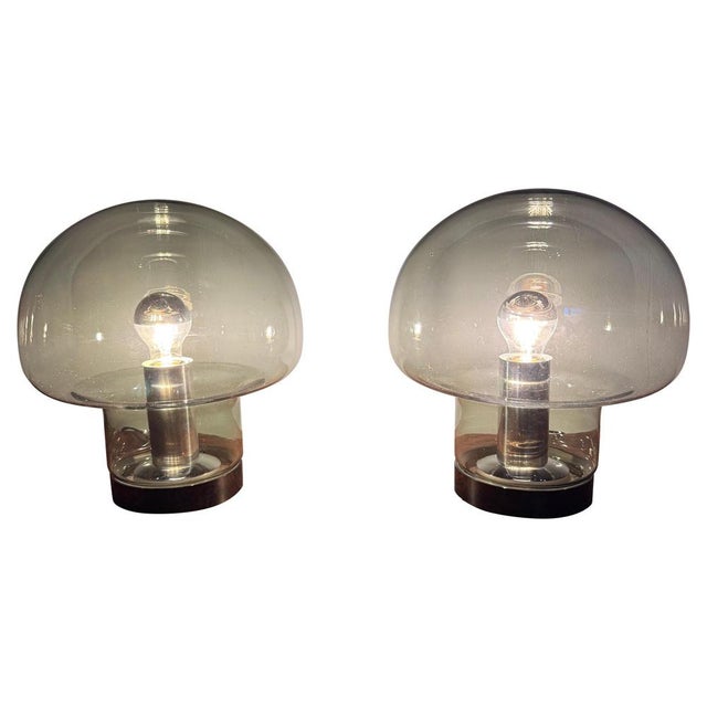 Mid-Century Modern Mushroom Table Lights from Peill & Putzler, 1970, Set of 2 For Sale - Image 17 of 17