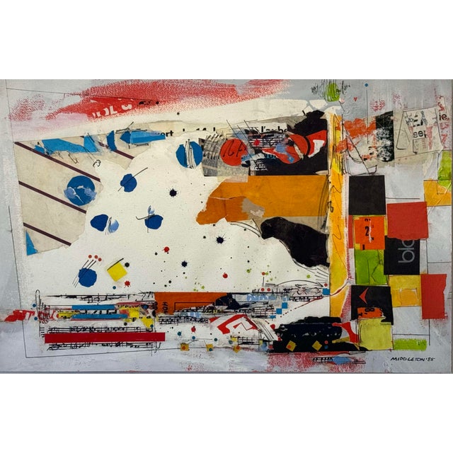 Sam Middleton, Homme 85, Mixed Media Collage on Paper For Sale - Image 6 of 6