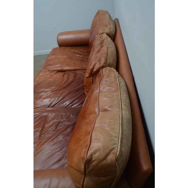 Animal Skin Ralph Lauren Leather Sofa For Sale - Image 7 of 18