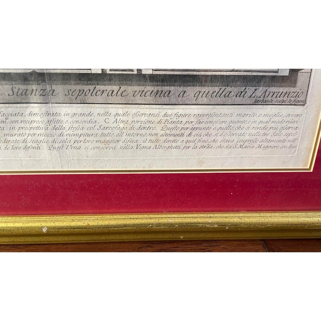 Giovanni Battista Piranesi, the Antiquities of Rome, 1756, Tom. Ii, Plate Xx. Framed Antique Etching For Sale In San Francisco - Image 6 of 9
