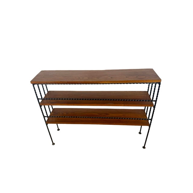 Vintage Wrought Iron Scroll Shelf, Handmade Studio Piece, Spanish Revival Style For Sale - Image 10 of 17