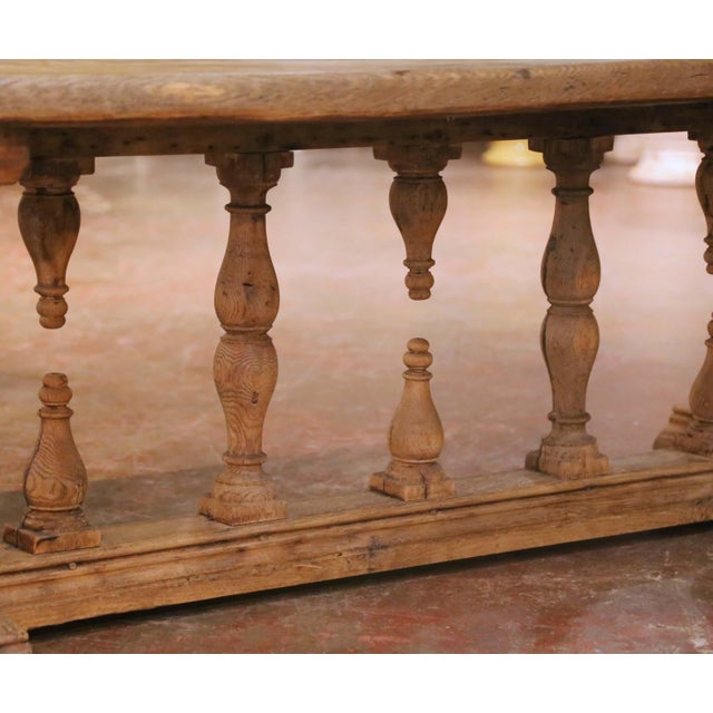 Mid 19th Century 19th Century French Louis XIII Oak Refectory Dining Table With Baluster Legs For Sale - Image 5 of 9