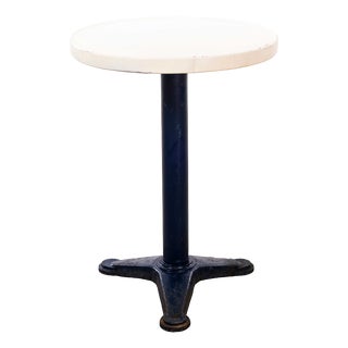 White Round Side Table from Tolix, 1950s For Sale