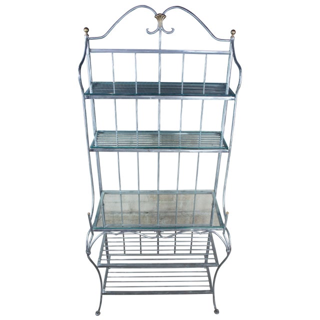 Vintage French Country Ethan Allen Legacy Iron Bakers Rack Chairish