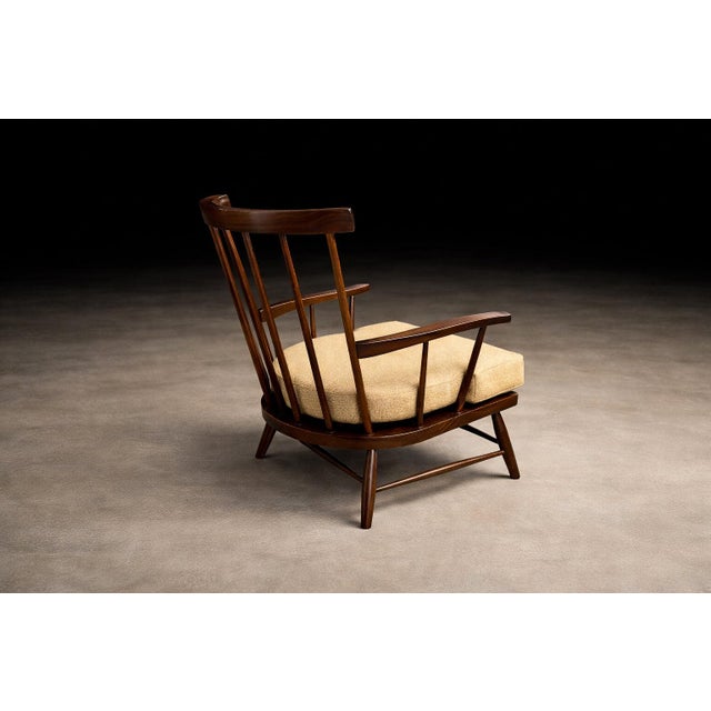Wood Brazilian Modern Armchair in Imbuia Wood & Cushion, a Forma Decorativa, Brazil, 1960s For Sale - Image 7 of 15