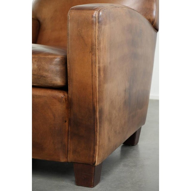 Vintage Sheepskin Club Chair For Sale - Image 11 of 13