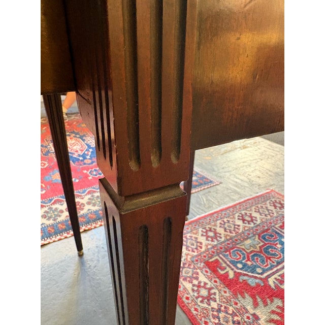 Brown 19th Century Antique Mahogany Federal Style Drop Leaf Table For Sale - Image 8 of 12