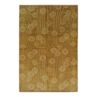 10x14 Lila Jasmine Brown Floral Traditional Hand Knotted Wool Carpet Rug For Sale