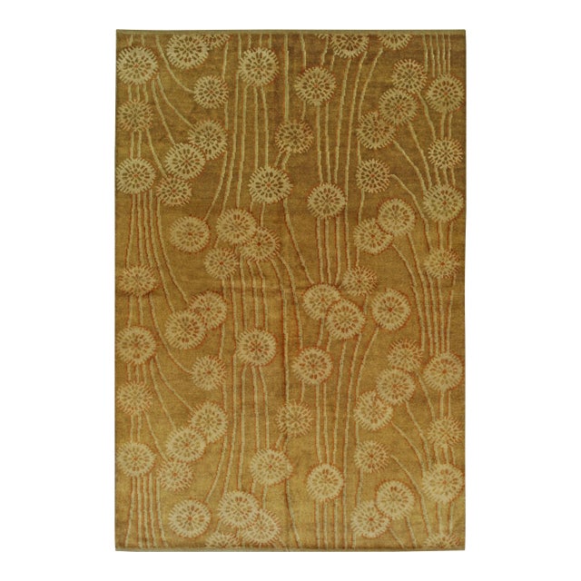 10x14 Lila Jasmine Brown Floral Traditional Hand Knotted Wool Carpet Rug For Sale
