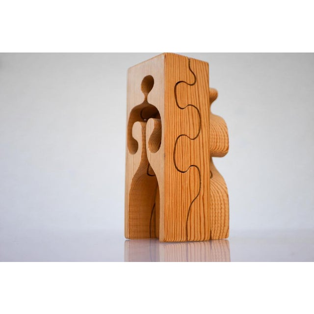 Wooden Puzzle Sculpture by Gunnar Kanevad for Gamla Linköping Sweden, 1962 For Sale - Image 9 of 17
