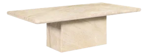 Vintage Italian Modern Travertine Coffee Table, 1980s