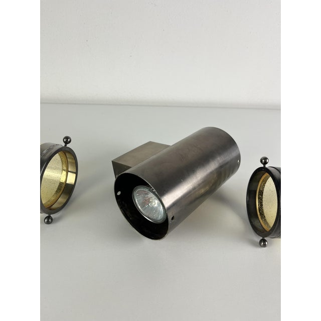 Long Double-Light Wall Lamps in Murano Glass and Steel, 1980s, Set of 2 For Sale - Image 10 of 12