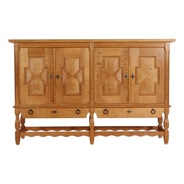 Danish Sideboard in Oak by Henning Kjærnulf, 1970s For Sale