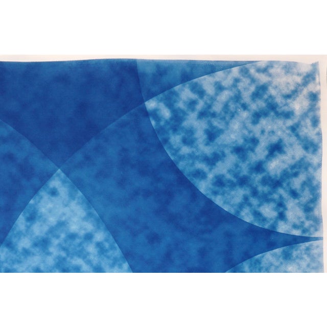 2026, Abstract Astronomy, Handmade Cyanotype Monotype in Blue, Parting of the Sky on Watercolor Paper For Sale In Miami - Image 6 of 8